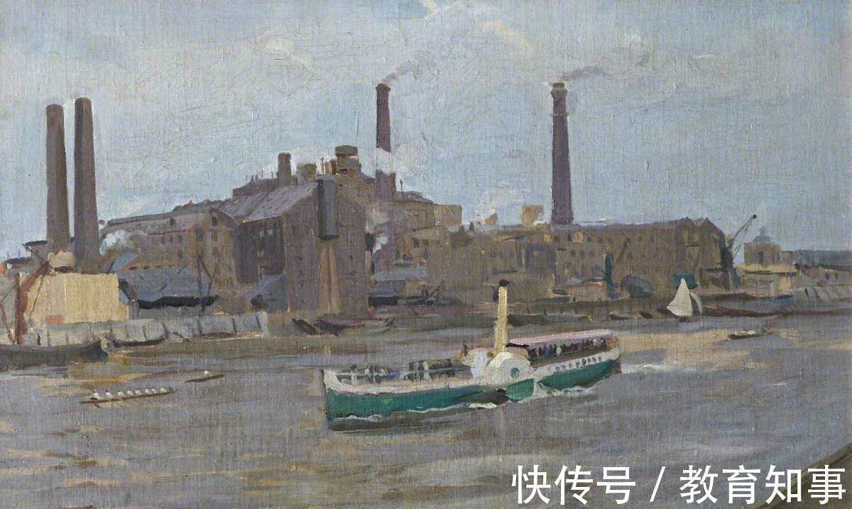 色块|后印象派的油画，造型扎实，色彩大胆的英伦式风景画