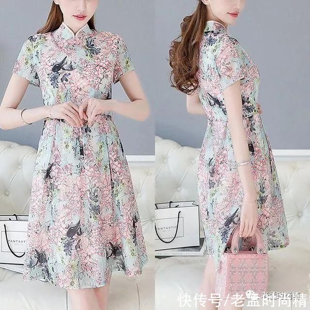 旗袍裙|夏季配上中国风复古旗袍裙，美疯了