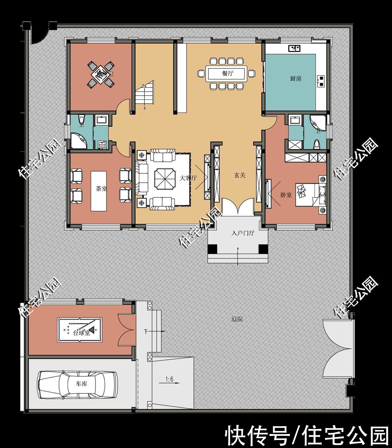 户型|15套挑空客厅户型,专为农村老百姓设计,2021年这样建房面子十足