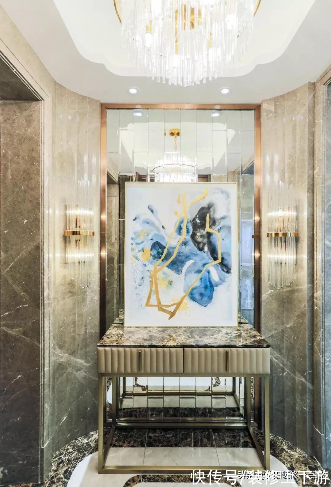 理石|227平现代轻奢装修实景图