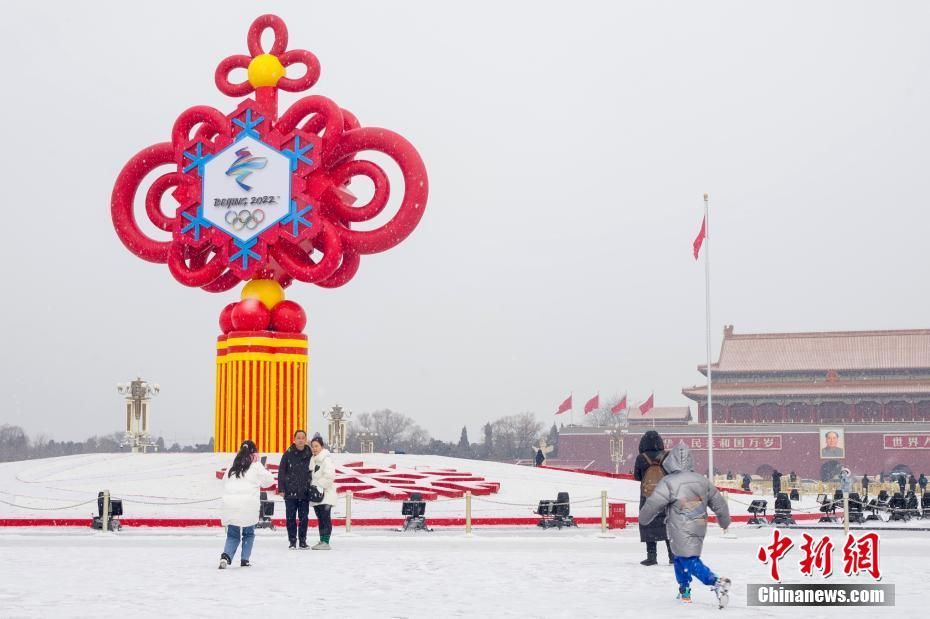 降雪|雪中的北京天安门广场