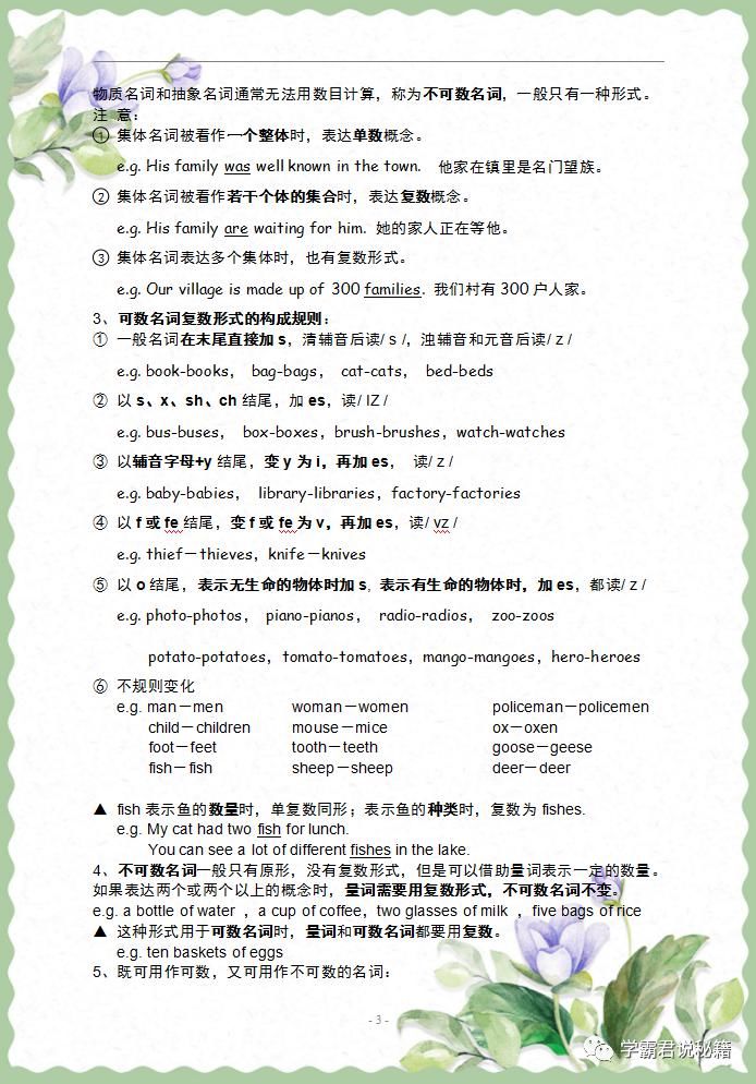 基础|英语班主任：小学6年，这份语法知识掌握吃透，6年次次考第一！