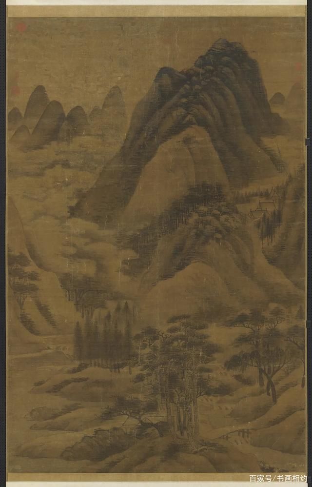 台北故宫博物院$赏画|元代画家高克恭《群峰秋色轴》