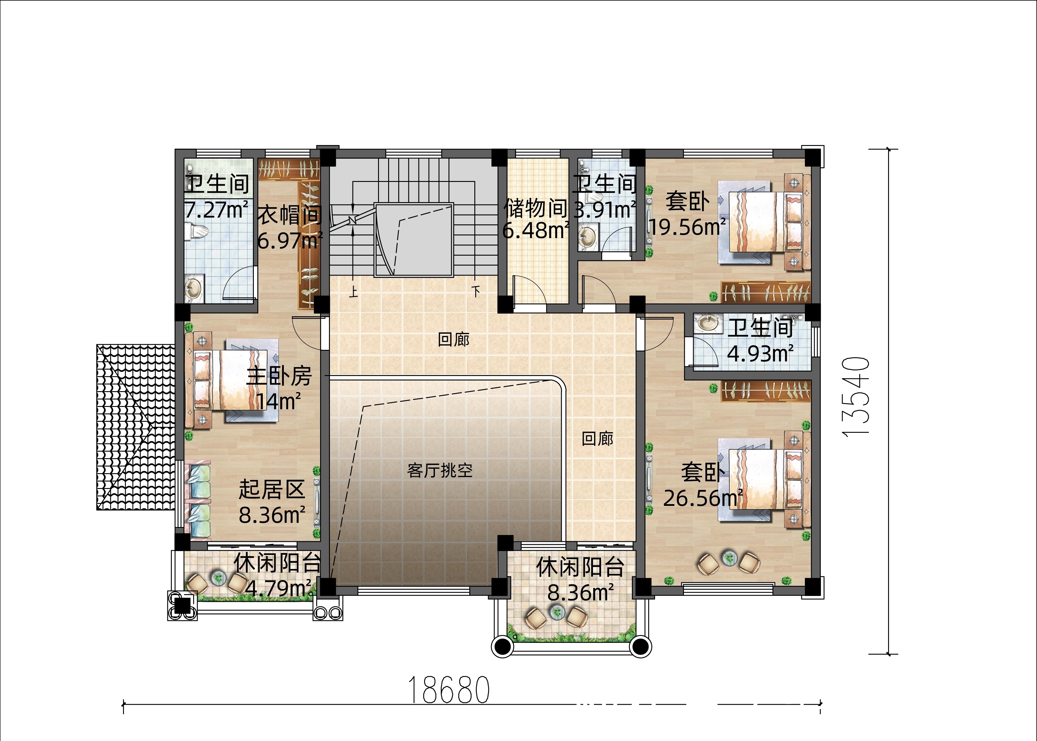 住宅|唯美简欧风住宅,占地220方带空中小花园