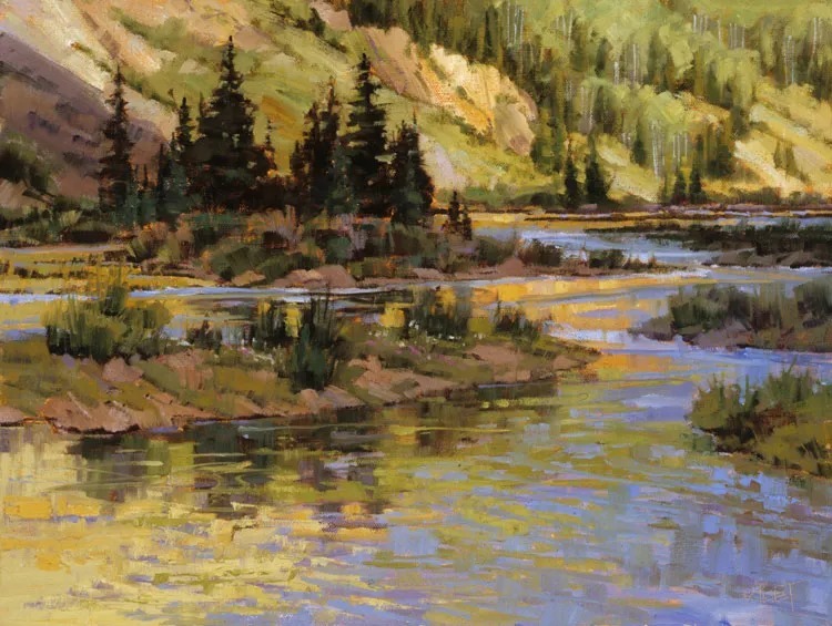 油画&她的风景油画清新自然，浪漫且又淳朴