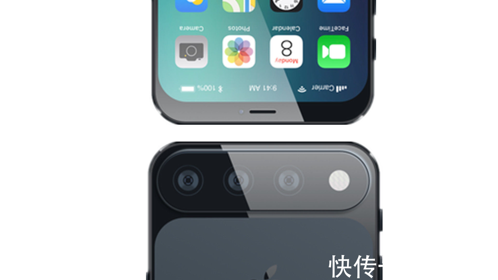 无线充电|iPhone14Pro渲染图：横向3镜头+宽额头，再次让国产手机难堪