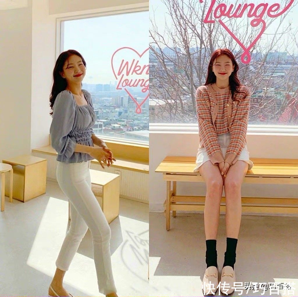 春天就应该穿代表春天的衣服，衬衫、裙装通通安排上，好看不挑人