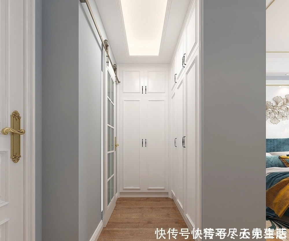 鞋柜|125平美式风格，现代与美式的碰撞，时尚轻奢齐头并进，太迷人了