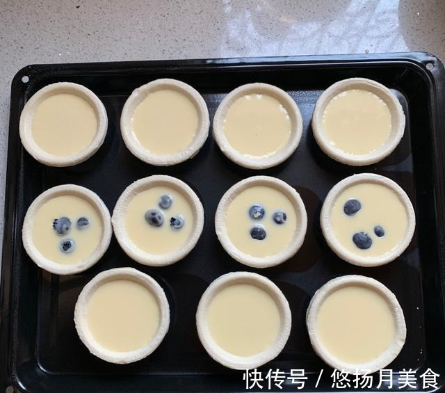 好吃|奶香味的蓝莓蛋挞，好吃到停不下来，孩子很喜欢吃！