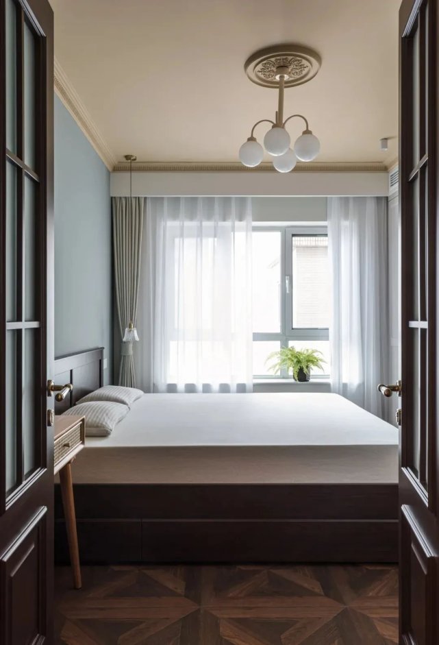 卫生间|57㎡复古法式风,玄关柜设计,改变入户正对卫生间,干区直接放外面