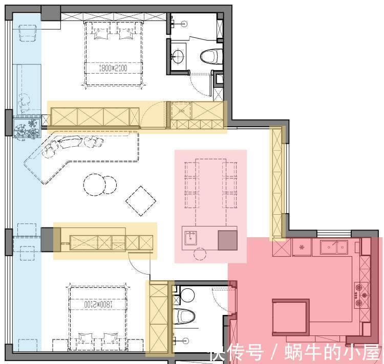 业主|现代极简风的两居室,不多加修饰,用留白让空间变得更为立体