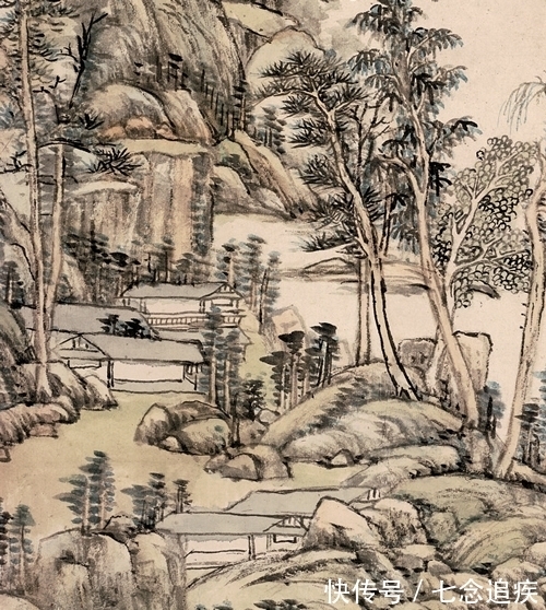 王原祁!成一家风骨,“龙脉”山水,王原祁绘《山中早春》