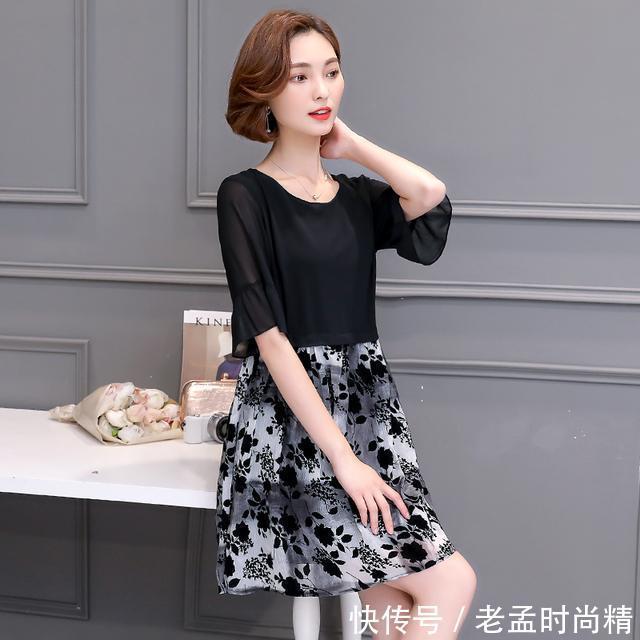 印花连衣裙 适合29~37女士的8款裙装,修身减龄样样行