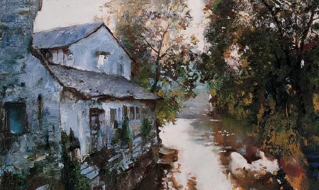 欣赏者#乡村美景油画:如诗如画的独特风格,别有一番家乡的韵味