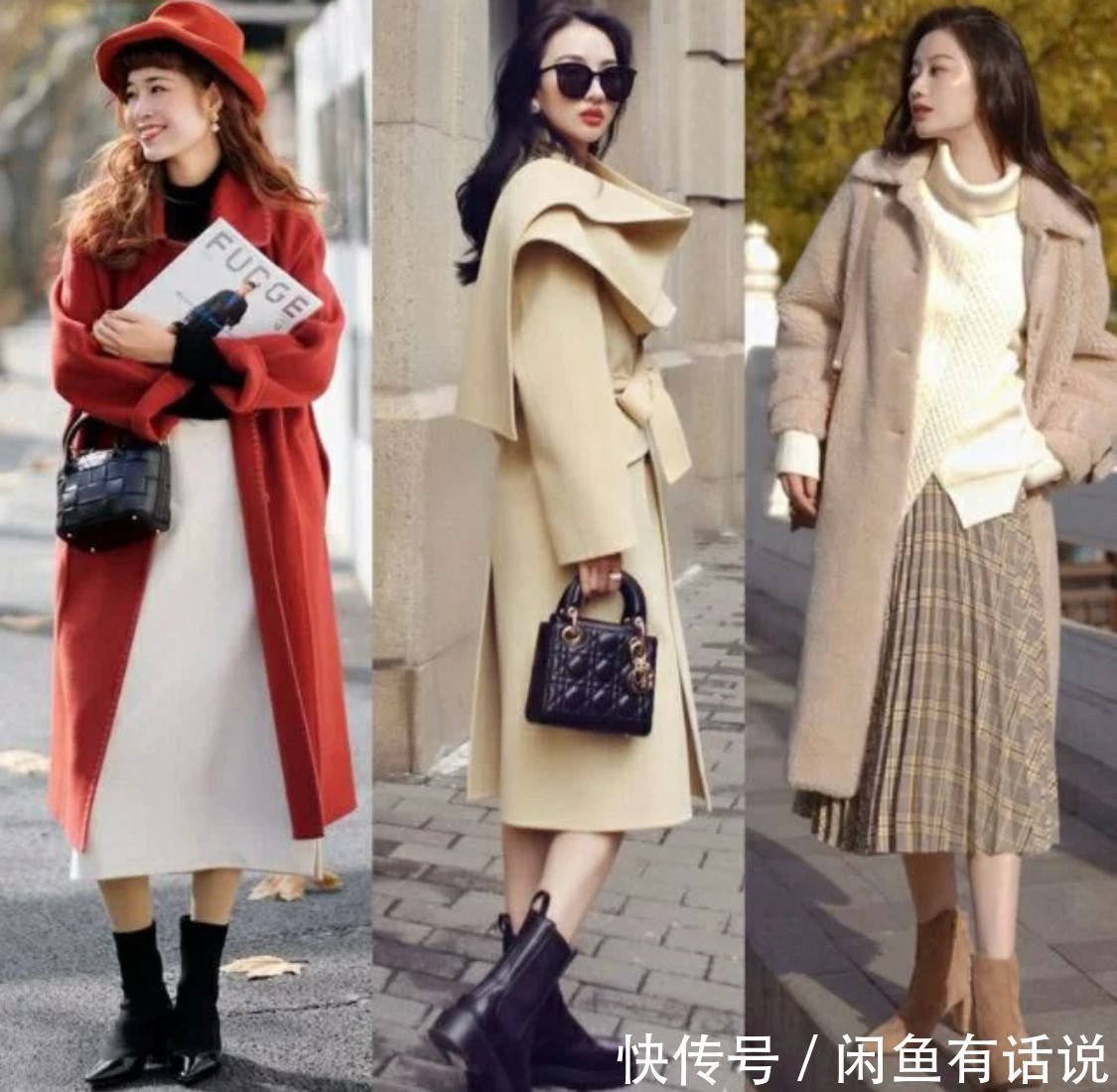 穿搭|女人到了35岁,冬天穿大衣配靴子显优雅,“腿露一截”更有味道