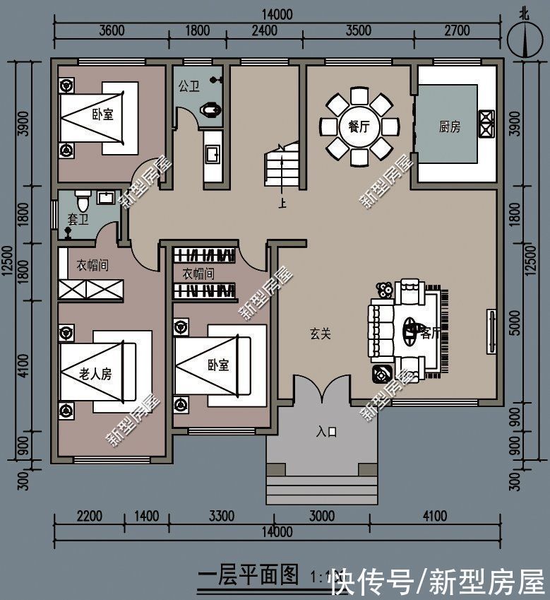 占地面积|农村两层别墅怎么建才好看？推荐这10套图纸，总有一套适合你