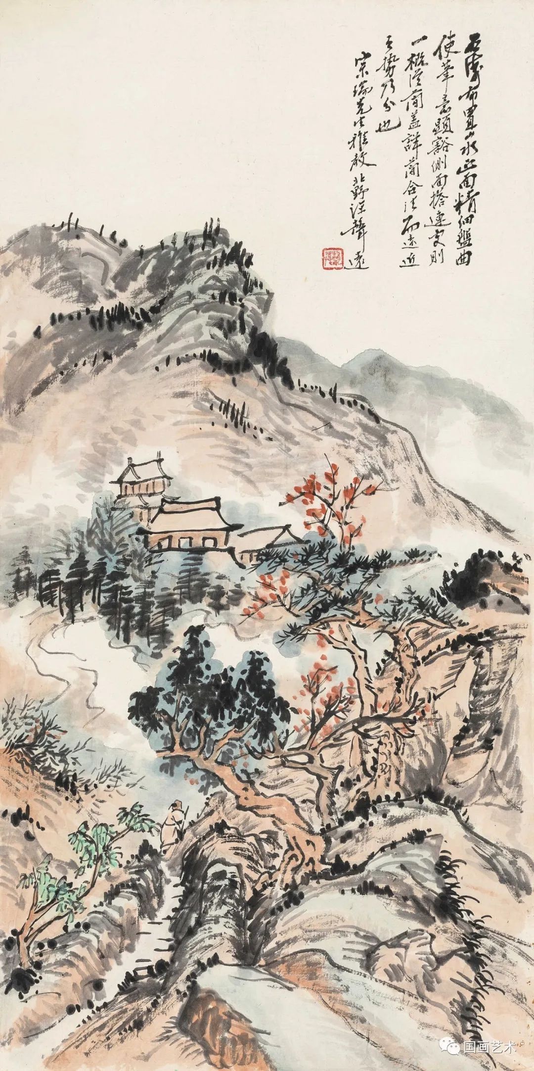 冯超然#国画名家画秋山，澄滤心灵