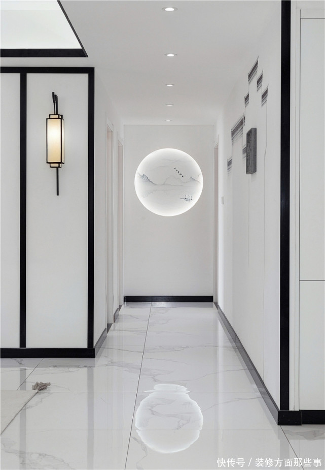 东方之美|153平黑白风中式三居室,简朴优美,典雅大气