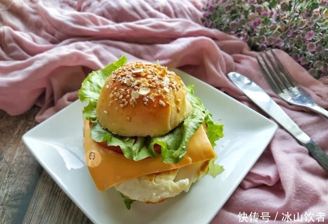 制作|教你制作奶香汉堡胚,一次发酵,松软香甜,营养健康放心吃