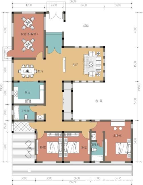 房屋|两套平房户型，一套中式，一套西式，都是面宽16米3室1厅，比较后发现有这么大区别