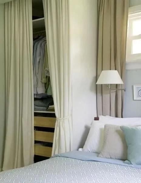 床头|房间小没关系,把床头两侧用起来,小房间都能腾出独立衣帽间