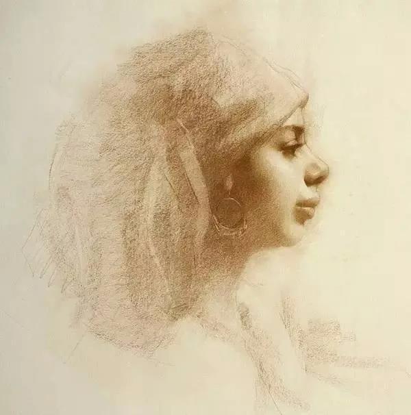 油画作品|好久没见过这么准的造型了,她的用色也超扎实!