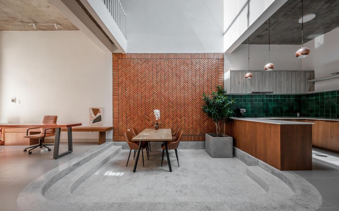 红砖块|红砖过去流行,现在照样吃香!人字形拼红砖,铺墙面地面都很漂亮