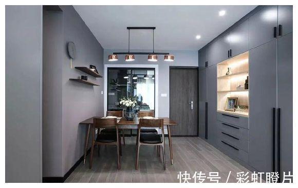 电视墙|新房装修结束,半包6万含基础建材,餐客厅的全墙收纳柜太喜欢了