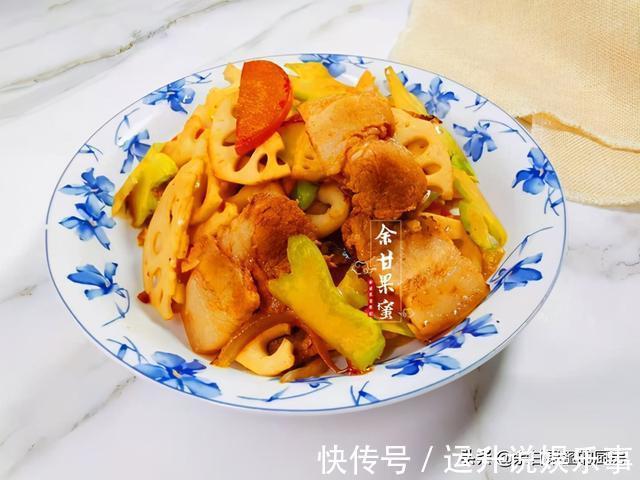快手菜|家常快手菜,蔬菜与五花肉,炒一炒出锅,咸鲜味美