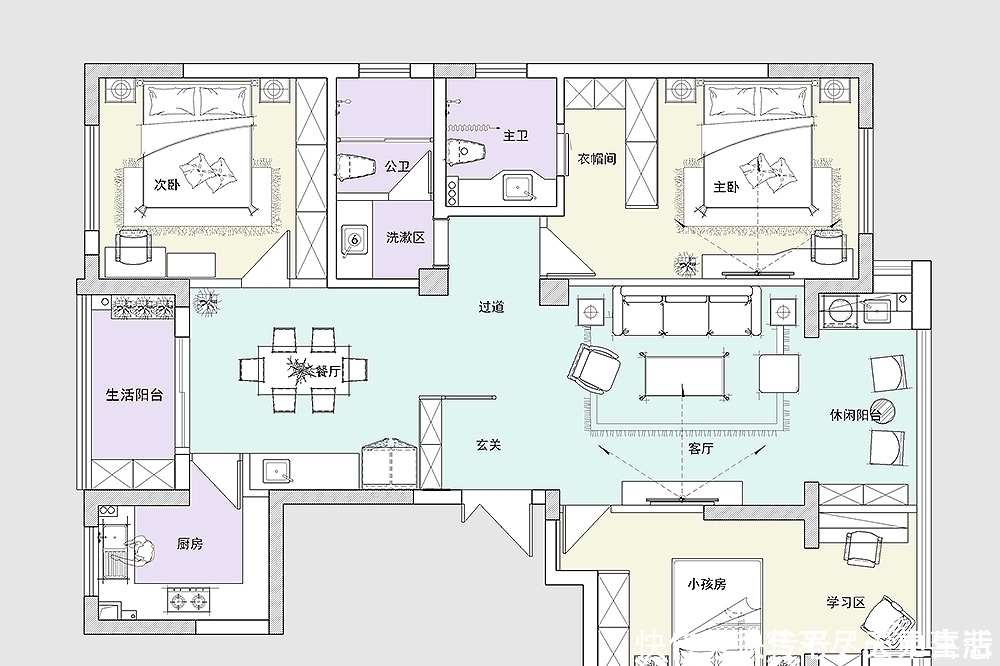 鞋柜|125平美式风格，现代与美式的碰撞，时尚轻奢齐头并进，太迷人了
