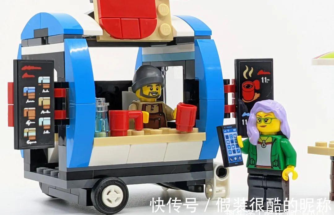 发饰|乐高赠品套装40488咖啡车实物开箱图片