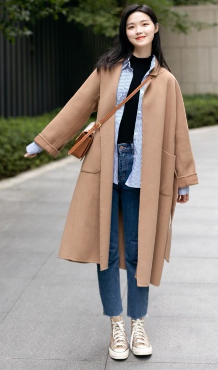 指南|秋冬穿搭指南,“大衣+直筒裤”最易上手,保暖又舒适,高级时髦