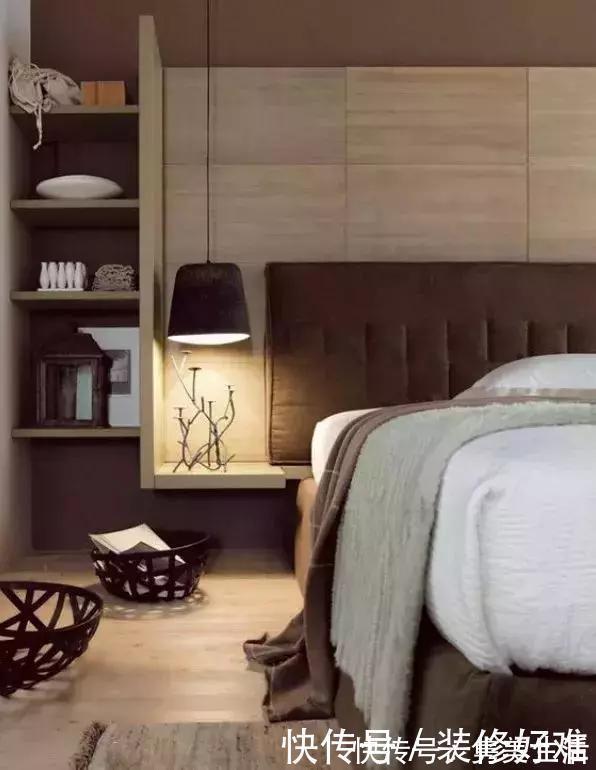 床尾|现在床头墙流行这样设计,连床头柜不用买了,实用不止一点点