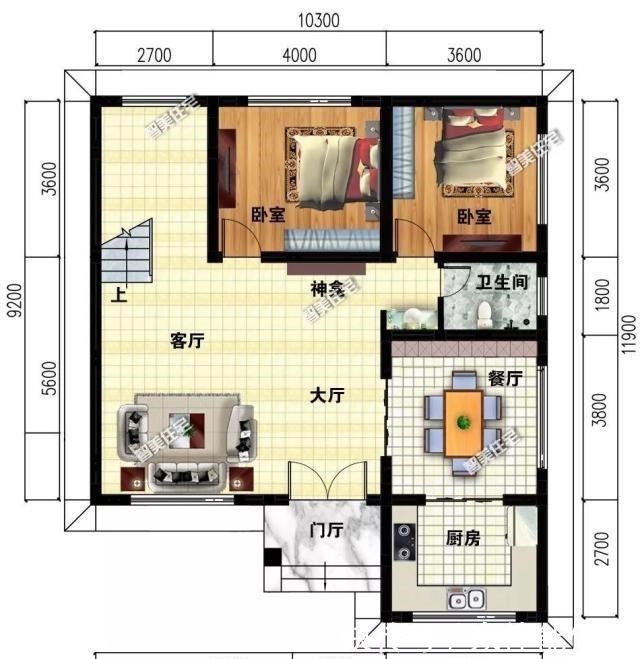 别墅|两栋宽10米左右的别墅,造型简单布局实用,老家很多人建!