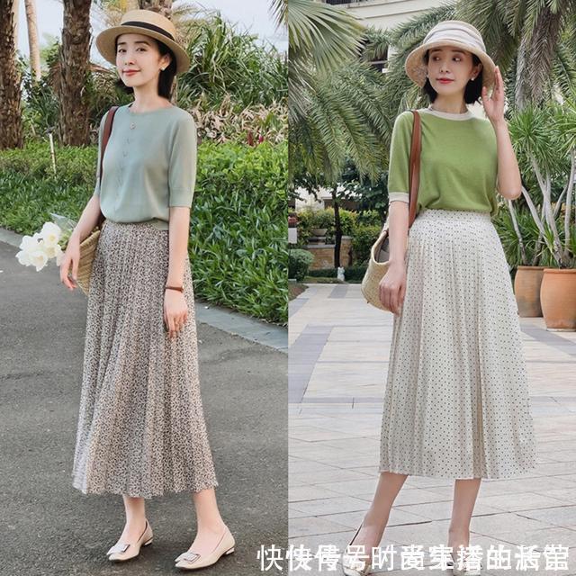 百褶裙 衣服在配不在“多”,这2个小技巧和3种搭配示范,简单实用又好看