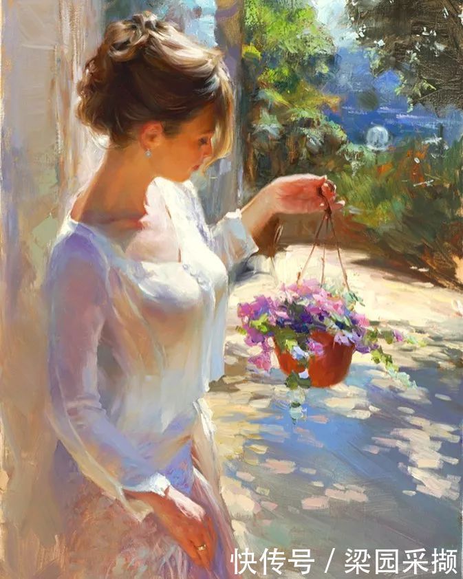 光影|油画里,光影中的美女,一美千年!