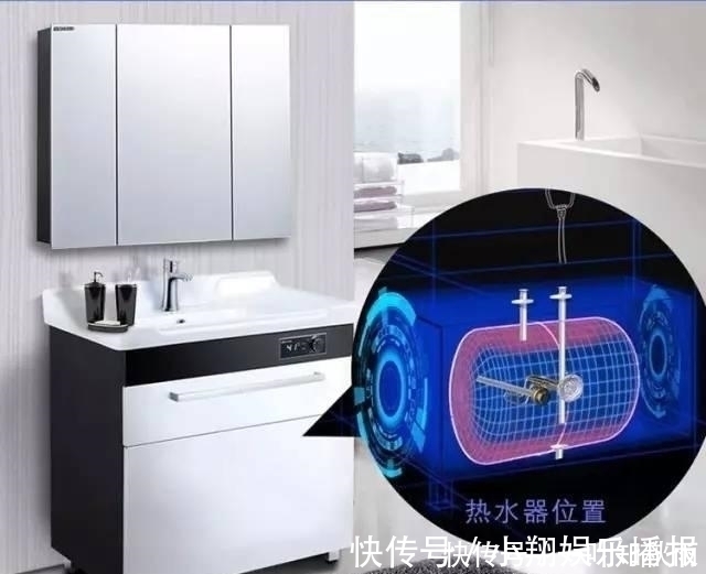 卫生间装|头一次见卫生间热水器不挂墙上,这样放太聪明了,好看又不占地