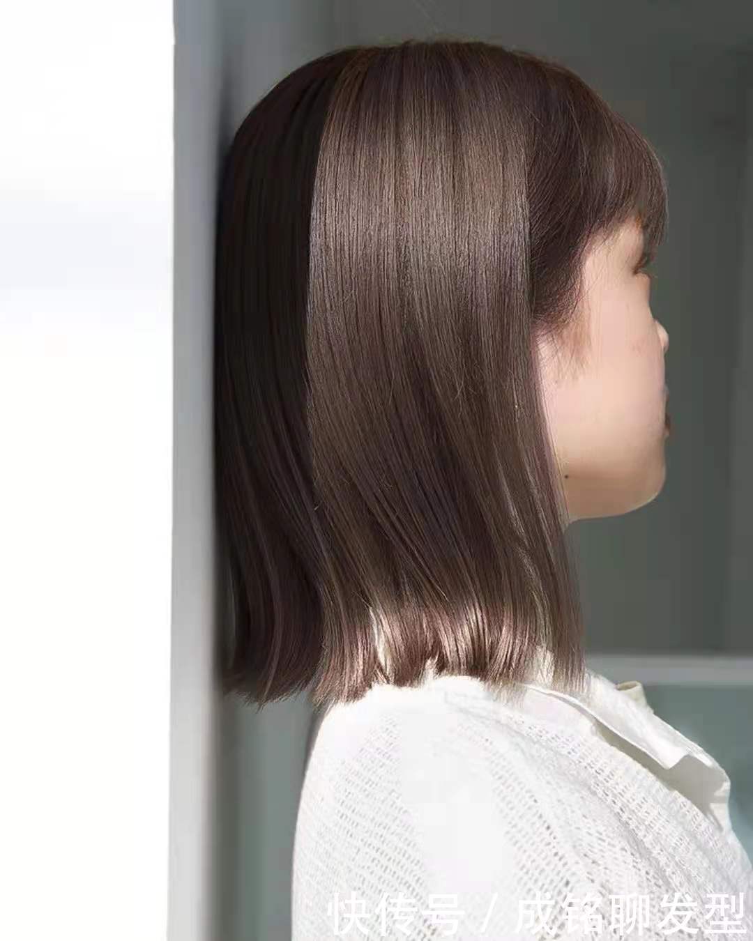 不用“漂色”不用“退色”,黑发一步染到位的生活色,显白又高级