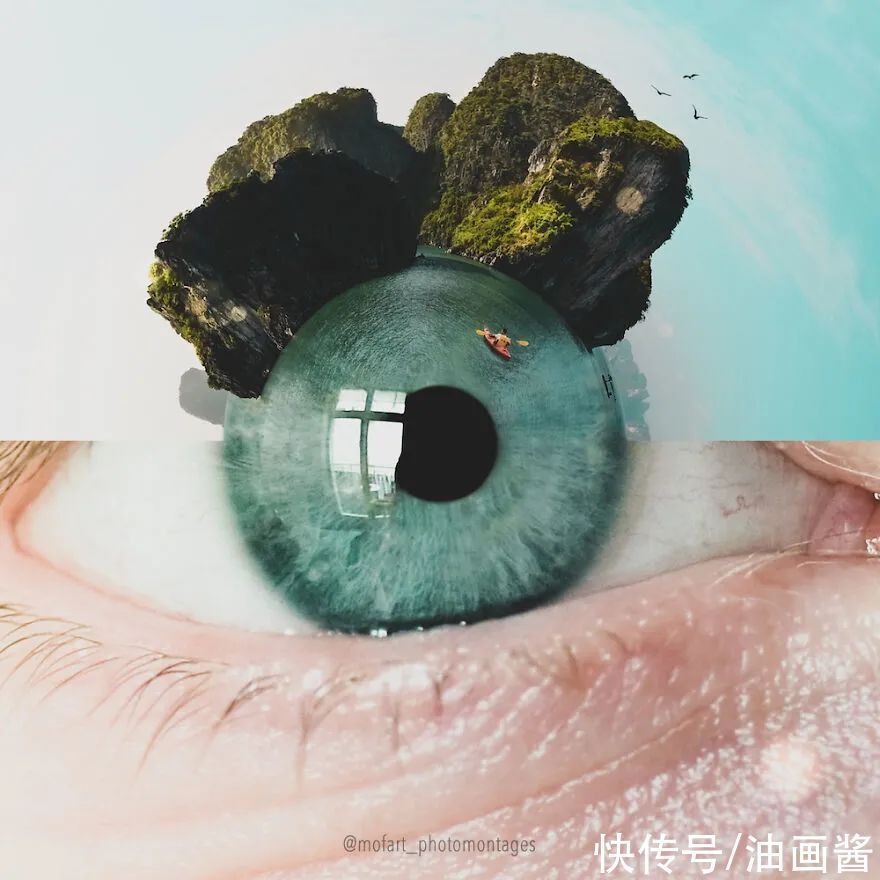 魔术表演!16幅关于眼睛的错觉创意,让你打开想象的翅膀,换一个视角看世界