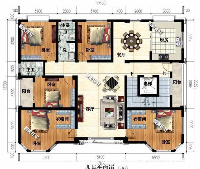 豪宅|两栋建在农村的多层豪宅，都带电梯设计，每层一户均有厨房