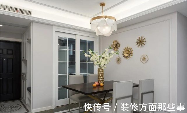 轻奢|110 ㎡美式轻奢风格装修,色彩与空间布局相协调