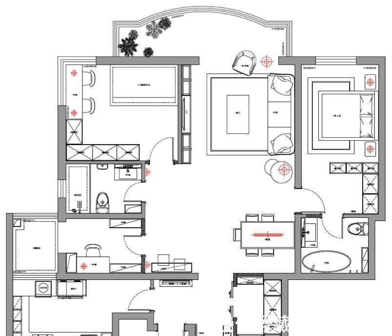 电视机|用金色来描绘黑白,传递出不一样的空间,卧室的浮雕墙纸更是独特