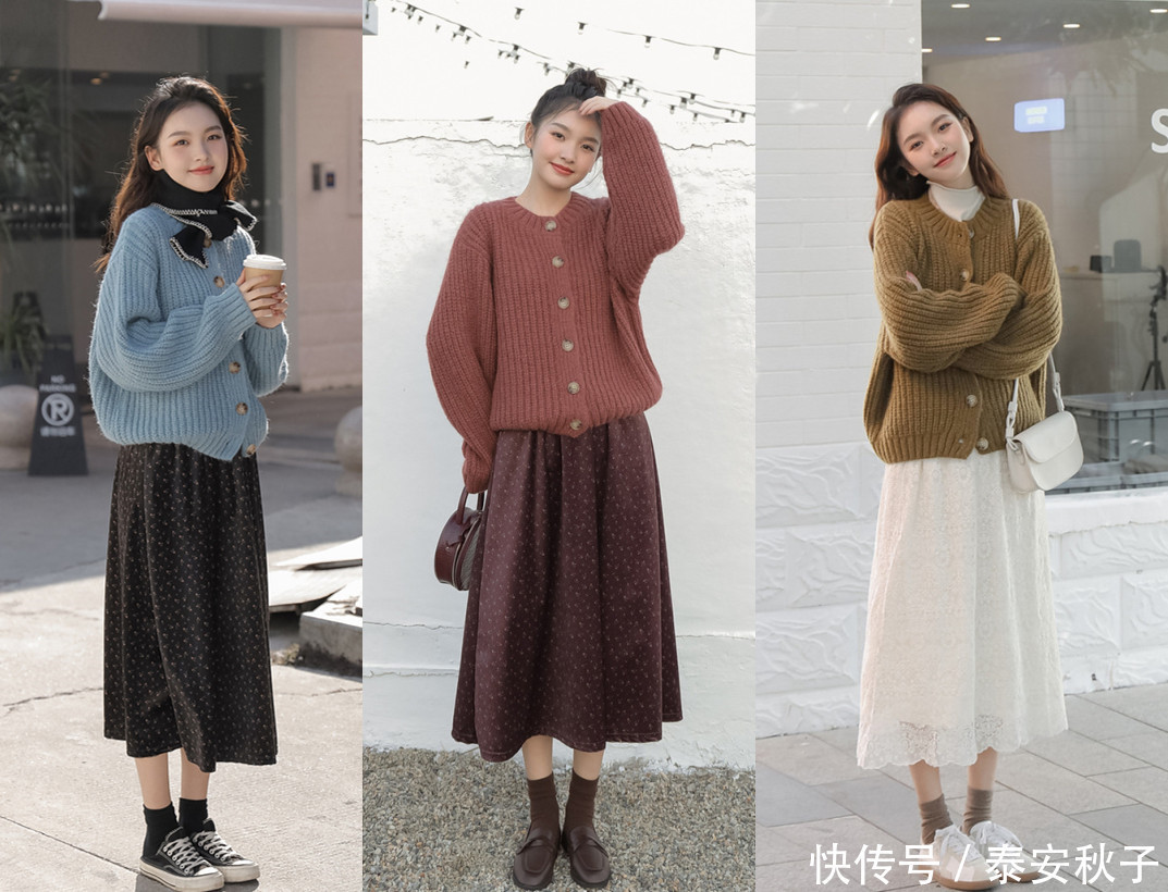 2021年入春:流行“奶奶衫+裙/裤子”、时髦炸!