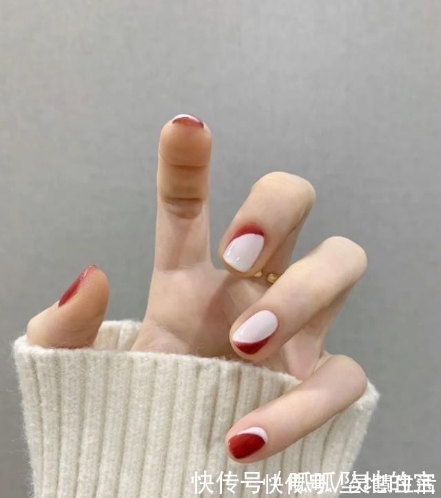 晕染|显手白的美甲分享!莫兰迪色高级,拼接美甲大方,玫瑰金色显白