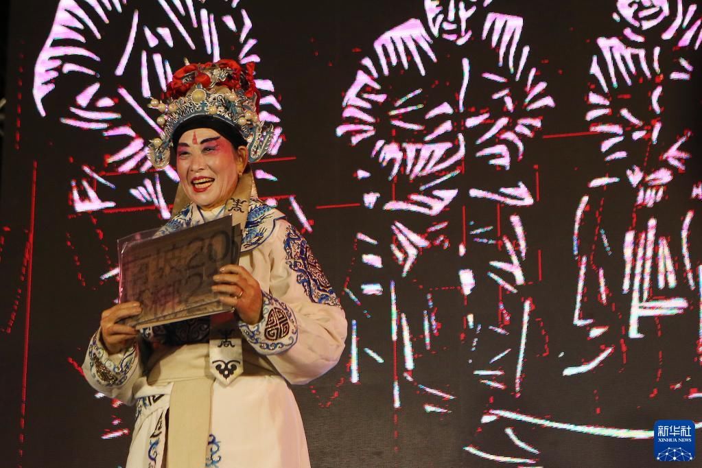 大南坡村@台上唱戏曲 台下发唱片