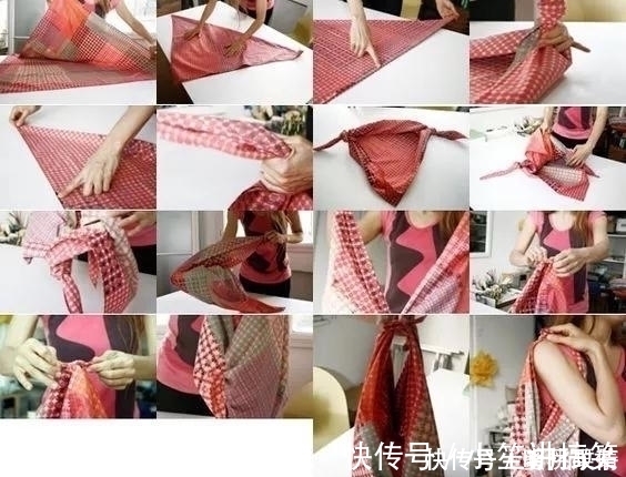 高颜值|一块布打两个结,变身大容量高颜值收纳包,几十种折法好强大