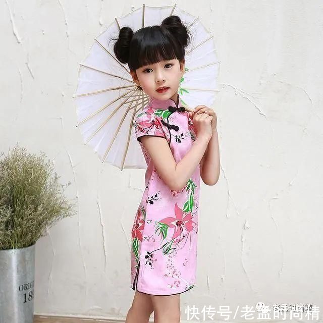 典雅气质旗袍裙，清新优雅，彰显小公主的高贵气质