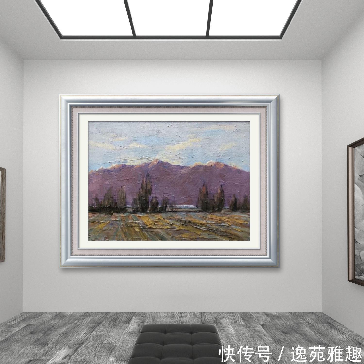 x60$「作品欣赏」心中有旷野，所画皆美景，油画艺术家殷国海作品欣赏