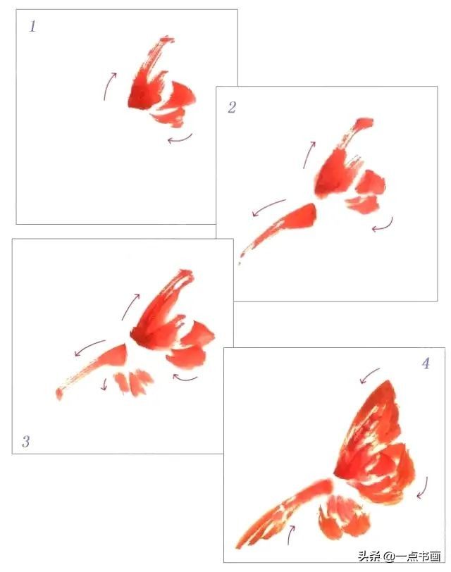 蝶斑！一学就会——写意蝴蝶画法