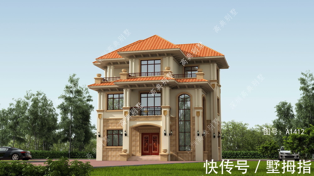 门窗|欧式乡村自建房，采用超大落地门窗，看起来大气迷人。